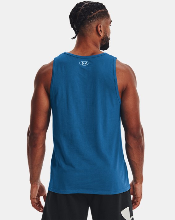 Men's UA Sportstyle Logo Tank, Blue, pdpMainDesktop image number 1